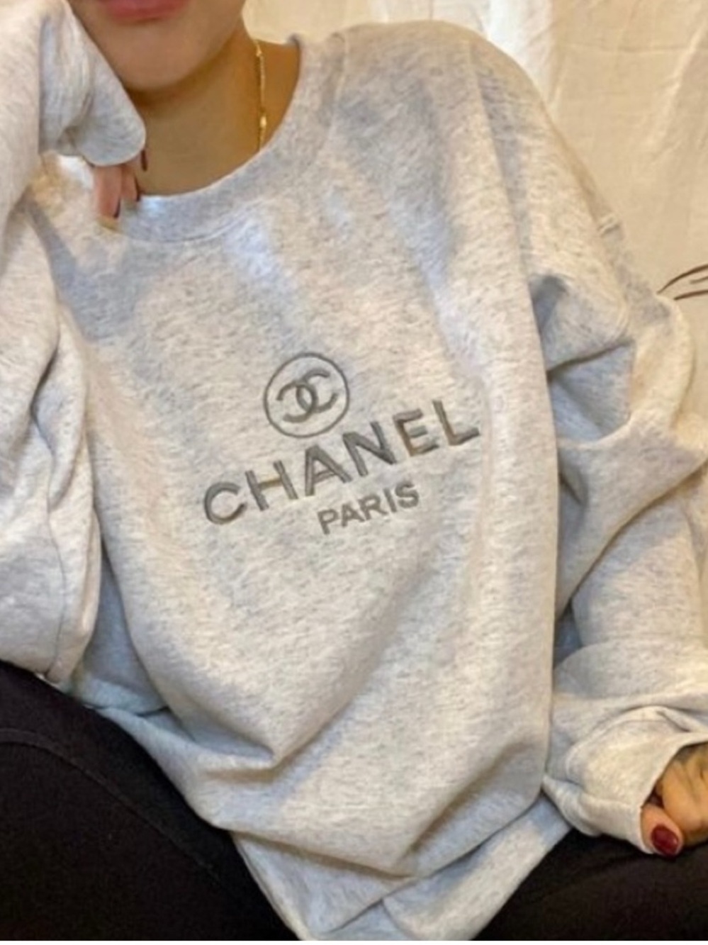 Source Unknown Light Gray INSPIRED Logo Crewneck Sweatshirt